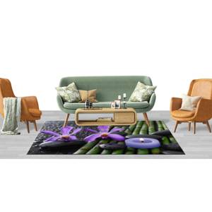 Tapis imprimé Orchidée Violette - Tapis modernes pour la décoration intérieure, Tapis en chenille - Product Image 3