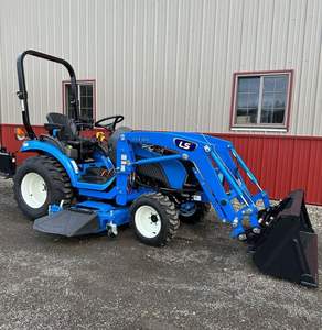 Tondeuse à gazon autoportée LS 2024 avec moteur électrique 27HP 4 temps, mini tracteur tondeuse, chargeur frontal, pelle arrière - Matériel forestier - Product Image 1