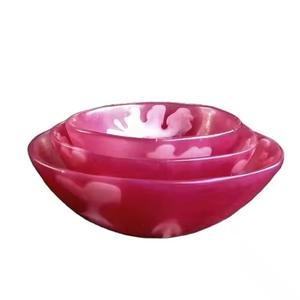 Fabricante de cuencos de resina-Cuenco de servicio pulido de resina para el hogar, decoración de mesa de Hotel, comida de forma redonda y ensaladera - Product Image 3