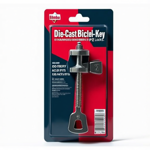 Die-Cast Bicycle <b>Lock</b> Key <b>Numbered</b> 1 Pack of 10-Differently Keled Bit Insert for PZ <b>Locks</b> - Product Image 3