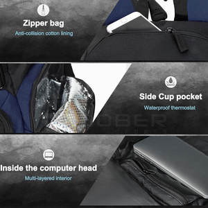 Mochila de baloncesto de diseño personalizado de la mejor calidad, antirrobo con función USB de gran venta, producto OEM, forro de poliéster - Product Image 3