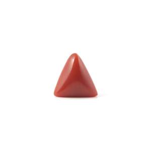 พลอยปะการังสีแดงสังเคราะห์ 3.6 กะรัต คุณภาพสูง ขัดเงา ขนาด 8 มม. สีขาว - Product Image 1