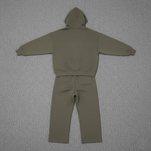 Conjunto Deportivo Personalizado al por Mayor, 100% Algodón, Felpa, Sudadera con Capucha y Cordón, Pantalones Deportivos, para Hombre, Peso Medio, Invierno, Estilo Hip Hop 2 - Product Image 6