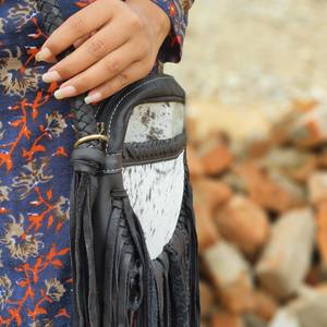 กระเป๋าสะพายข้างหนังแท้สำหรับผมหนังแท้คุณภาพสูงคุณภาพระดับพรีเมียมกระเป๋าสะพายไหล่แบบโบฮีเมียนหนังแท้สไตล์ตะวันตก - Product Image 3