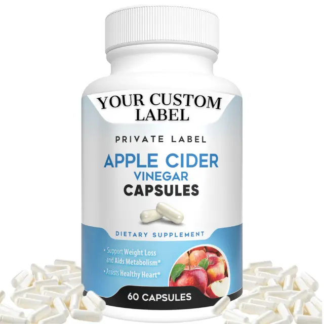 Elma şırası sirkesi kapsülleri Vox tarafından beslenme en kilo kaybı formülü İştah bastırıcı vitamin takviyesi özel etiket abd