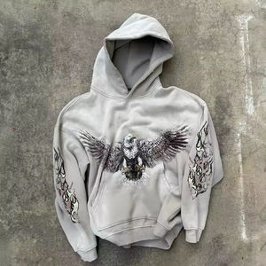 Chándal de verano con estampado personalizado 2026 para hombre, 100% algodón en Color gris, chándal de gran tamaño con lavado ácido de la más alta calidad para hombre - Product Image 5