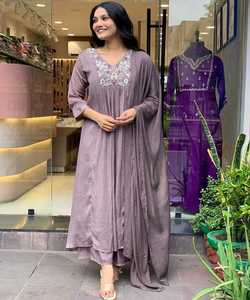 <span class=keywords><strong>Kurta</strong></span>セットパキスタンインドドレスレディース卸売ファッションPishwas、Anarkaliトップボトムデュパッタお祭り着卸売価格
