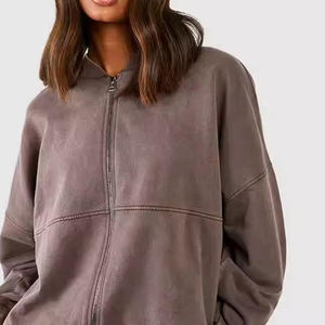 Survêtement surdimensionné délavé à l'acide surdimensionné Ensemble de jogging personnalisé Unisexe Vintage Hoodies Pantalon de survêtement évasé Streetwear Ensemble de jogging - Product Image 5