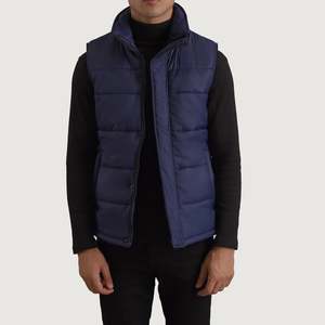 Dernier style Gilet d'hiver matelassé pour homme Veste sans manches décontractée Mode Vêtement de plein air - Product Image 4