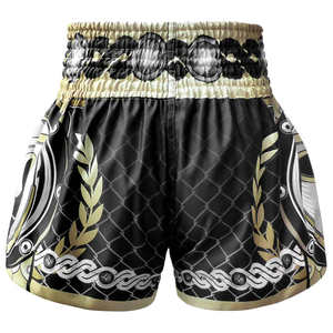 Pantalones cortos personalizados ecológicos para gimnasio, pantalones cortos de Muay Thai, entrenamiento de lucha, competición profesional, pantalones cortos de Muay Thai para hombres 2025 - Product Image 4