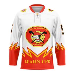 Camisetas deportivas personalizadas de alta calidad, camisetas de hockey sublimadas OEM con diamantes de imitación, camisetas deportivas clásicas, uniformes para hockey sobre hielo - Product Image 1