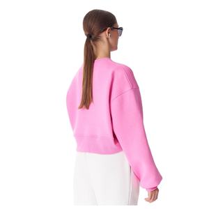 Sudadera Corta de Invierno Personalizada para Mujer, Transpirable, 100% Algodón, Lisa, de Manga Larga, Estilo Urbano - Product Image 6