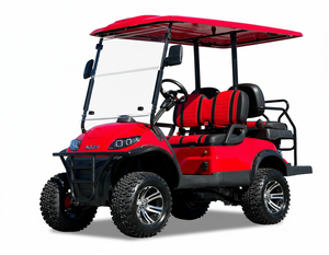 Carrito de Golf Eléctrico de Alta Calidad para 4 Personas, Rojo, con Techo y Parabrisas, Peso en Vacío de 300-400 kg, Velocidad Máxima de 30 km/h - Product Image 1