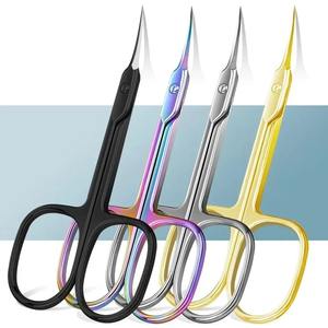 Stainless Steel Beauty <b>Cuticle</b> <b>Scissors</b> Curve Precise Pointed Extra-Fine <b>Cuticle</b> Trimmer Manicure Pedicure Tip Grooming Kit Nail - Product Image 1