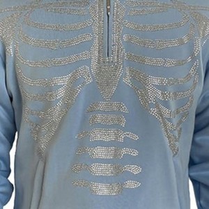 Sudaderas con capucha transpirables de calidad superior OEM para hombre con diamantes de imitación logotipo personalizado/colores ligeros para invierno sudaderas con capucha para hombre - Product Image 5