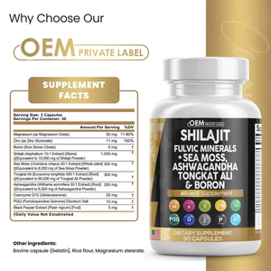 Bulk Wholesale Supplier <b>Pure</b> <b>Himalayan</b> <b>Shilajit</b> Capsules 500mg Dietary Supplement for Men & Women for Support Energy & Immune - Product Image 5