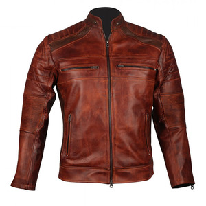High Quality Customized OEM Men's Leather Bomber <b>Jacket</b> Stand Collar High Street Fashion Canvas Wholesale for Adults - Product Image 1