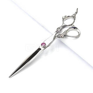 กรรไกรตัดผมมือขวากันลื่น ใบมีดสแตนเลส 4Cr13 ด้ามจับขนาดกลาง รับทำโลโก้ น้ำหนักเบา บริการ OEM - Product Image 1