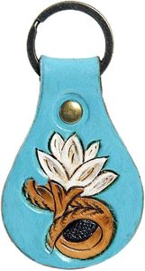 Llavero Vintage Unisex Cuero Tallado a Mano en Forma Exótica Accesorios de Cuero Elegantes - Product Image 2