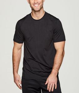 Vente en gros 100% polyester hommes séchage rapide Fitness T-Shirt Slim Fit manches raglan Logo personnalisé solide maille ras du cou personnalisable - Product Image 6