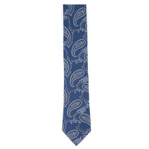 Corbata de Seda con Diseño Paisley en Azul Marino Pristine para Hombre de Michael Kors, Talla Regular - Product Image 1