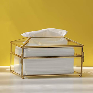 Caja de pañuelos acrílicos transparentes rectangulares al precio más bajo Caja dispensadora de pañuelos faciales para Baño - Product Image 1