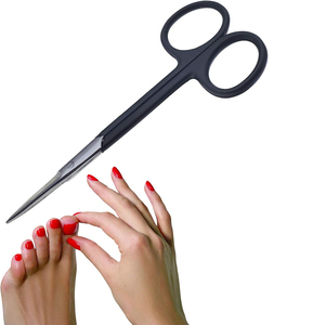 Ciseaux à cuticules Dall Finish, demi-noirs, pointe aiguë, acier à haute teneur en carbone, ciseaux de beauté personnalisés - Product Image 3