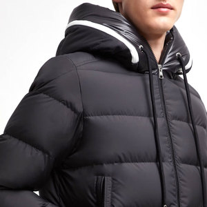 Chaqueta acolchada de lona cálida de calidad Premium personalizable de alta calidad para hombres invierno con capucha impermeable a prueba de viento - Product Image 2