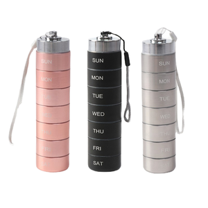 Customized Medicine Pill Box Small Size Pill Logo 7 Day Weekly Pill Storage Portable Durable for Patients Travel Use Pill Box