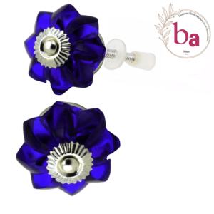 Modern Crystal Blue <b>Glass</b> Cabinet Drawer <b>Door</b> Knobs Pulls Quality Furniture <b>Handles</b> Kitchen Bedroom Living Room Villa School Use - Product Image 1