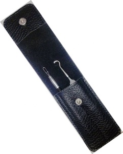 Curved Tweezers Leather Kit <b>Blackhead</b> Remover Comedone <b>Extractor</b> Facial Hair Removal Nose Acne Treatment US Plug Targeting Hands - Product Image 6