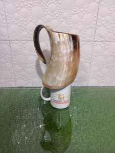 Paquete Jumbo de la mejor calidad, taza de cuerno vikingo con técnica tallada, incluye cuchara de bandeja de cuerno para disfrutar de bebidas artesanales naturales - Product Image 5