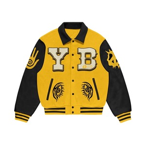 Parche bordado de chenilla americana unisex vintage retro béisbol XS recortada Letterman Jaet logotipo personalizado soporte de lana fino invierno - Product Image 1