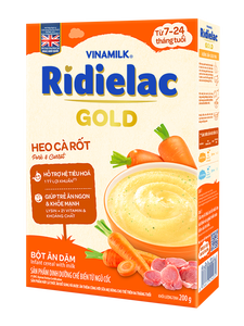 Vinamilk Ridielac Gold - Cereal para niños de seis meses-Sabor a zanahoria de cerdo-200g x 24 Cajas por Caja - Product Image 2