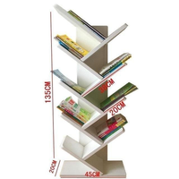 Vente chaude-Bibliothèque d'arbre en bois, bibliothèque d'arbre sur pied dans le salon/la maison/le bureau, étagère de rangement en bois