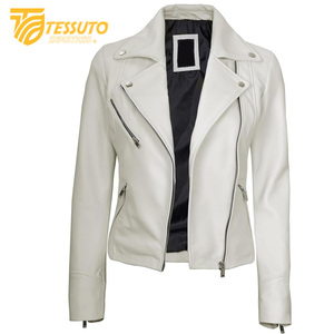 Chaqueta de Cuero 100% Real para Mujer, Estilo Casual y Elegante con Cuello Alto, Transpirable, en Empaque Premium - Product Image 3