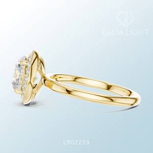 Handcrafted design perfect for wholesale buyers needing high quality rings Luxury round <b>cluster</b> ring make to order IGI certified - Product Image 6