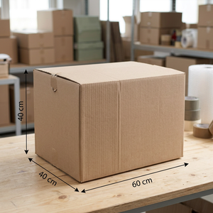 Boîte en carton ondulé à double paroi marron, emballage écologique robuste pour l'envoi et le transport de boissons - Product Image 2