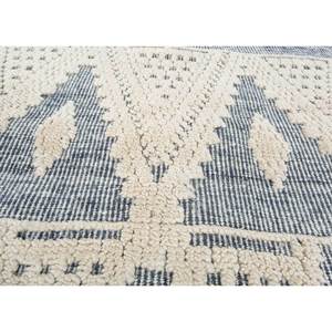 Alfombras de Lana Anudadas a Mano con Diseño Geométrico Azul Tomillo, Rectangulares de 9x12, para Sala de Estar y Decoración de Pasillos - Product Image 3