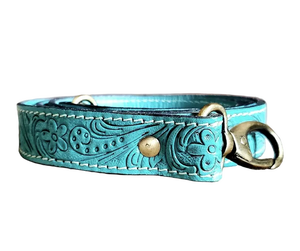 Bolso de Hombro de Cuero Genuino Estilo Bohemio Turquesa para Mujer, Diseño Occidental Azteca con Flecos y Cierre de Cremallera - Product Image 3