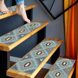 Tapis à motifs géométriques, design vintage, décoration turque faite à la main, tapis d'entrée - Product Image 3