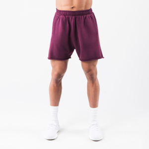 Pantalones cortos deportivos desgastados de algodón 100% para hombre con logotipo personalizado bordado Sun Faded Color sólido Cordón de calidad garantizado - Product Image 1