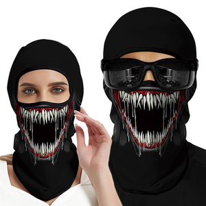 Balaclava de moto intégrale noire imprimée bon marché pour le sport d'été, livraison DDP - Product Image 1