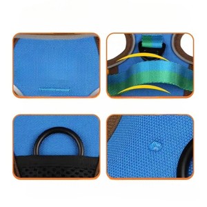 Adjustable Striped Nylon <b>Dog</b> <b>Harness</b> with Buckle Closure for <b>Medium</b> <b>Dogs</b> - Product Image 5