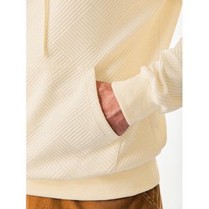 Men's Casual Hooded <b>Sweatshirt</b> <b>Long</b> Sleeves Zipper Solid Color Pullover 100% Cotton Winter - Product Image 3
