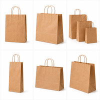 Sac en papier kraft brun de qualité alimentaire imprimé avec logo personnalisé, écologique, biodégradable, pour emballages à emporter, pain, en-cas, sandwichs