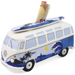 Coffre-fort en céramique pour van de Surf moneybox <span class=keywords><strong>Samba</strong></span> <span class=keywords><strong>Bus</strong></span> T1, camping-car, banque d'argent, tirelire, boîte d'épargne, idée cadeau, Fan Souvenir - Product Image 1