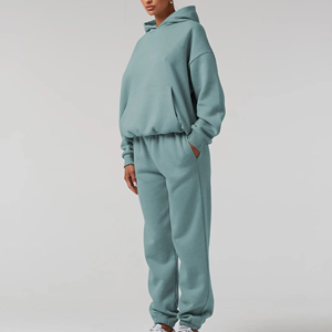 Dernière conception du fabricant : Survêtement d'hiver pour femme, style streetwear, 100 % coton molletonné, couleur unie, respirant - Product Image 3
