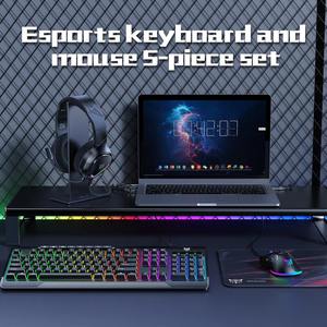 Kit Combo Gaming 5-en-<span class=keywords><strong>1</strong></span> ONIKUMA TZ5008 RGB USB (Clavier, Souris, Casque, Tapis de Souris) – Nouveau, Vente en Gros OEM, Ensemble Complet pour Gaming et Bureau - Product Image 2