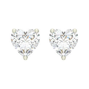 NOVAMART Fine Buy Premium 925 Sterling <b>Silver</b> <b>Earrings</b> for Women Girls Diamond-Set Rose Gold <b>Heart</b> Flower Stud Trendy Engagement - Product Image 1